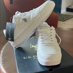 U.S. Polo Assn. Women's White Athletic Shoes